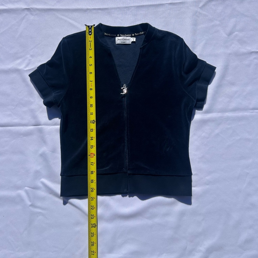 Juicy Couture Navy Blue Zip-Up Top - Picture 4 of 6